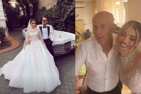 Imagini de la nunta fiicei lui Mugur Mihăescu. Ivona s-a căsătorit religios cu Vlad Gabura